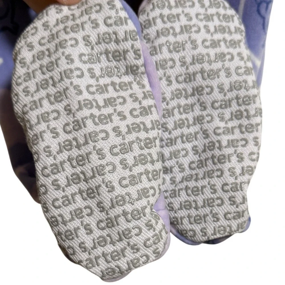 Carters Just One You Toddler Girls Purple Owl Moon Fleece Footed Pajamas 2T